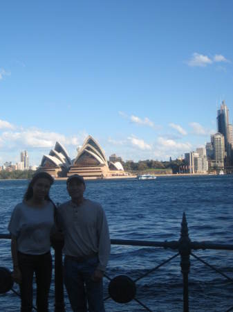 Hubby and eldest in Sydney, Australia