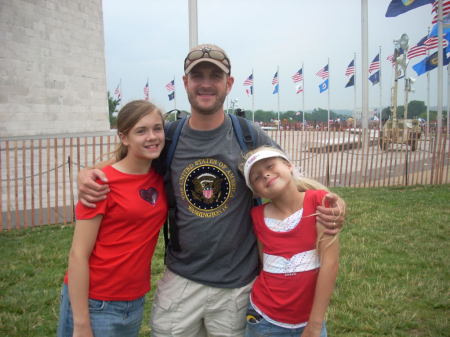 my husband and daughters at the Capital