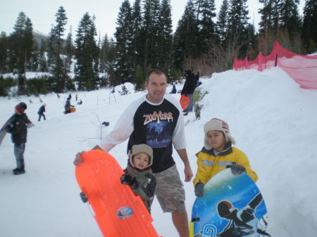 2 of my sons w/ my husband Brian in Tahoe