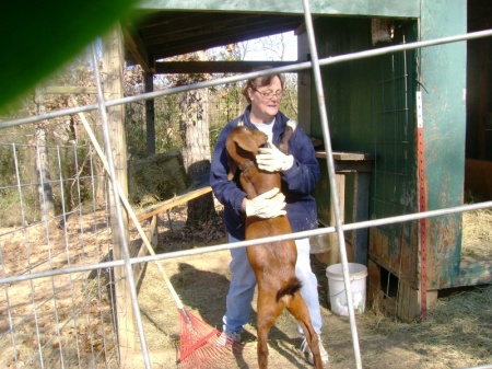 My goat -Oscar- and me