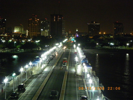 down town St. Pete from the top of the pier