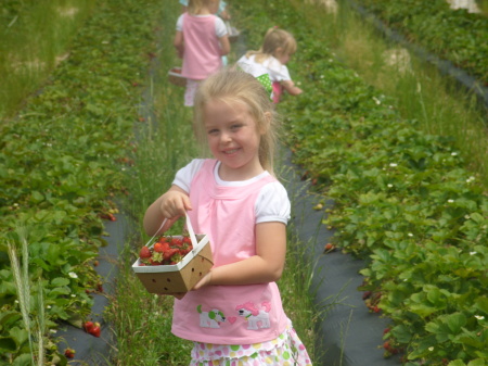Lauren at the strawberry patch