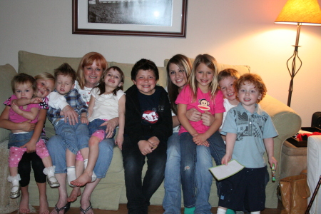 My Mom with all of her grandkids