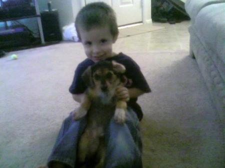 Grandson Clayton and Sparky