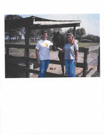 Mike and I with horse at a farm in Florida