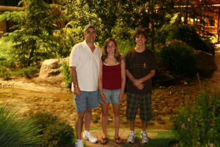 Kids and I at Wilderness Lodge at Disney