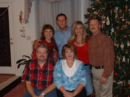 Tim and I at Christmas with my Sisters