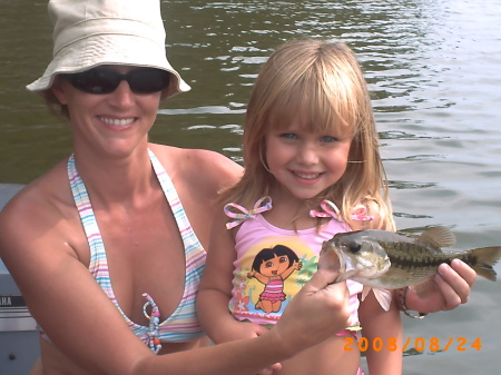 Kayla's First Bass! COOL!