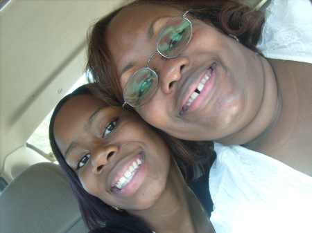Yaisha and I in the car