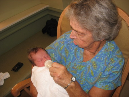 Mama and her new great-granddaughter