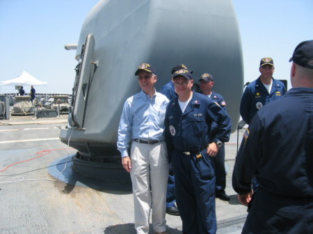Me with Secretary of the Navy, Gordon England