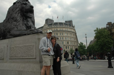 Andy & I  at Trafalgar Square London
