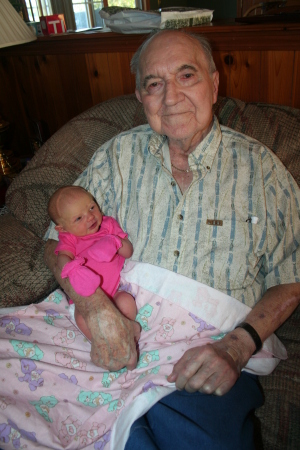 Great Grandpa Rhead and Mazlyn Thomas