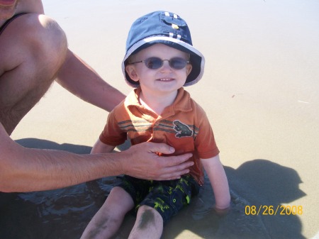 enjoying the waves at Goosewing Beach