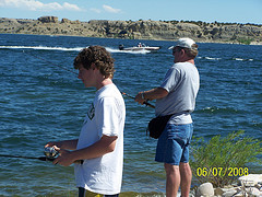 Grandson Caden and I Pueblo Reservoir 7Jun08