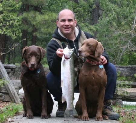 Ron and the girls fishing