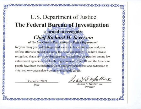 FBI Certificate