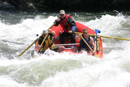 Rafting in spring flow