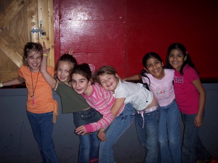 Sam and her crew rollerskating