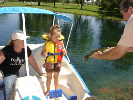 Mom & M Fishing in Papa's Pond