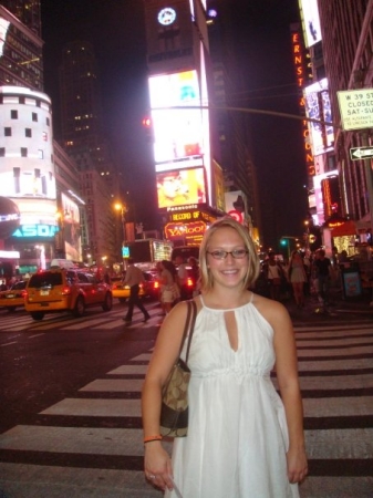 Kim in Times Square