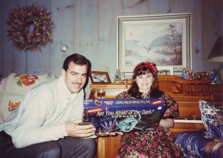 Diedrick with Kaitlyn, Christmas 1995