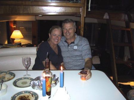 Ferd and Judy on the boat in 2001