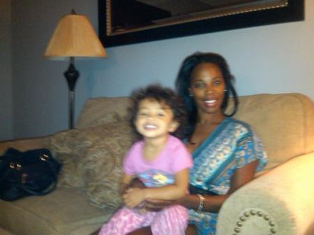 Me and my granddaughter at her mom's house