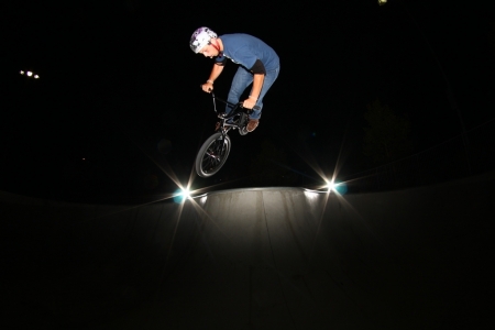 Andrew getting in alittle night riding