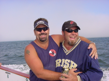 My brother Joe and I on a fishing trip.