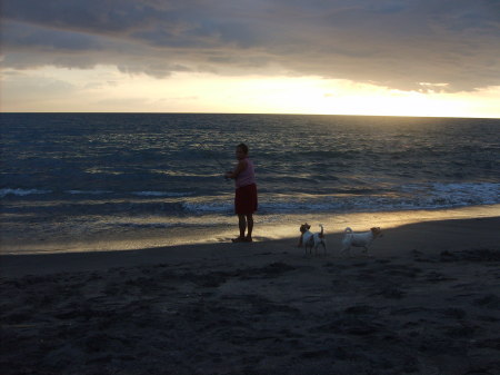 sun set fishing with mama