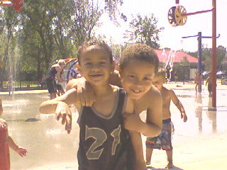 boys at the sprikler park summer 2008