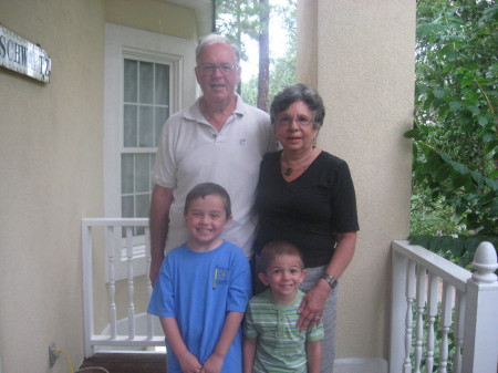 The boys with Grandma Diane and Grandpa Bob