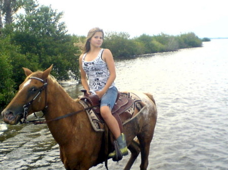 abbey on cassie at the river