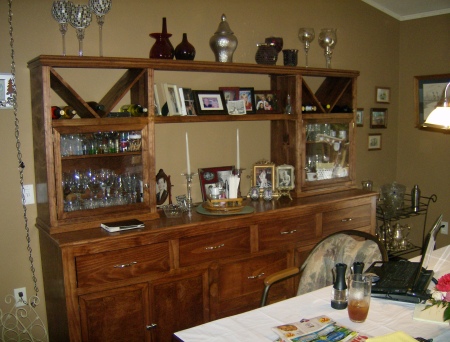 Dining Room and my China Cabinet, Last winters project.