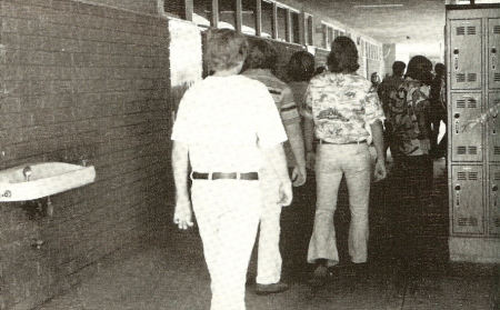 Neff hallway with students