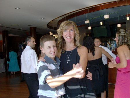 my son and i at a friends wedding