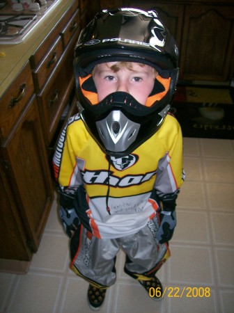 Matthew in his riding gear