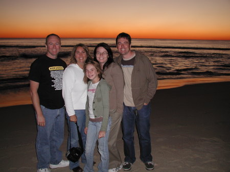Family pic on beach in Australia 2006