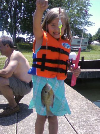 Emma and her blue gill