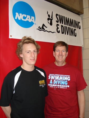 With son David at NCAA swim championships!