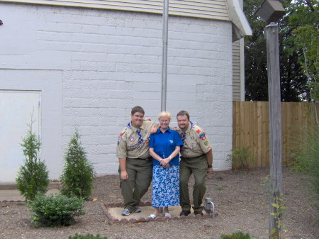 Mom and her 2 Eagle Scouts