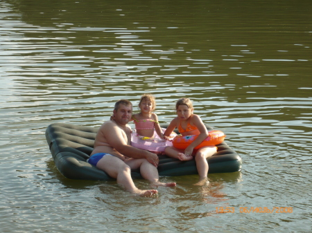 I and my daughters on the Sakmara river.