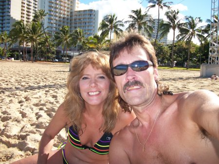 Jim and Jenn Waikiki Beach