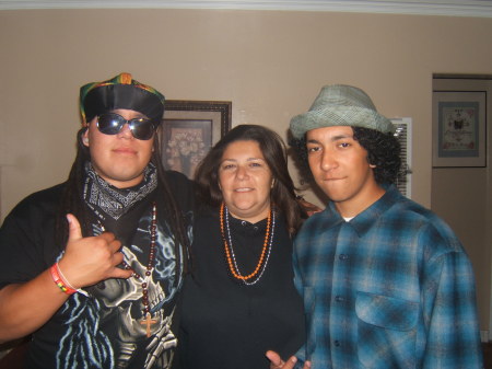 Me and my older boys on Halloween 2008.