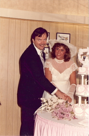 Cutting Wedding Cake 8-22-1986