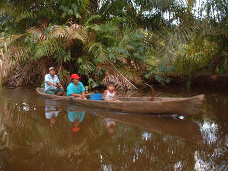 Typical family fishing on the river