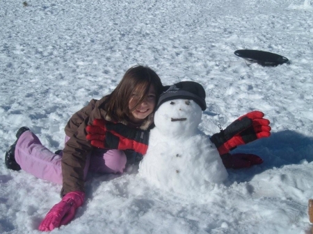 Alyssa and her snowman