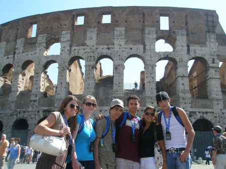 My son, cousins & friends in front of Coloseum