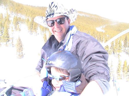 Devon and I in Colarodo on a ski lift